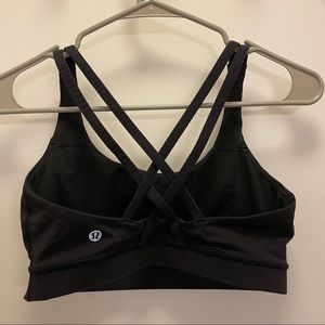 Black Lululemon Energy Sports Bra
